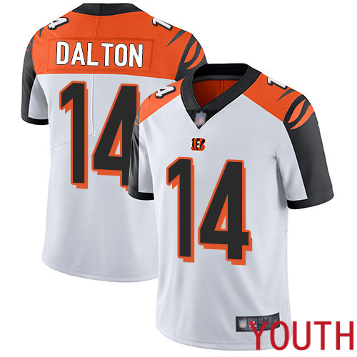 Cincinnati Bengals Limited White Youth Andy Dalton Road Jersey NFL Footballl #14 Vapor Untouchable